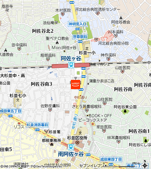 まいばすけっと阿佐ヶ谷駅南店付近の地図